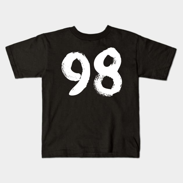 Number 98 Kids T-Shirt by Erena Samohai